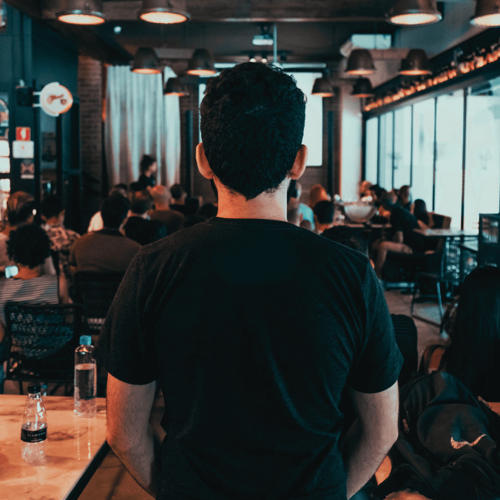 Scene from a branding or networking event — showing how physical spaces can boost engagement and audience connection.
